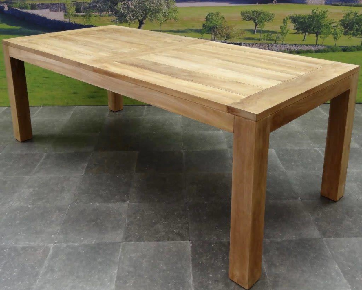 AVH-Collectie Krista dining tuintafel 260x100xH77,5 cm - poten 10 cm teak AVH-Collectie Krista dining tuintafel 260x100xH77,5 cm - poten 10 cm teak