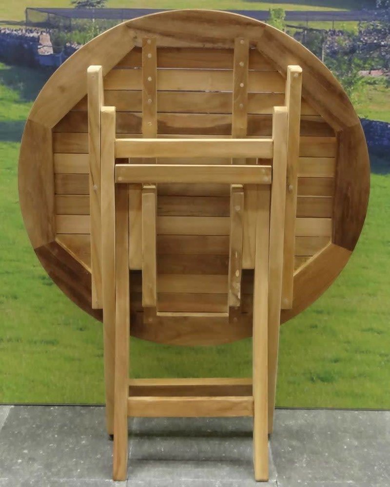 AVH-Collectie Klaptafel 80 cm rond teak AVH-Collectie Klaptafel 80 cm rond teak
