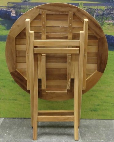 AVH-Collectie Klaptafel 80 cm rond teak AVH-Collectie Klaptafel 80 cm rond teak