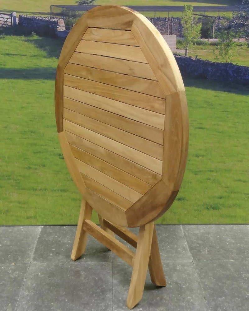 AVH-Collectie Klaptafel 80 cm rond teak AVH-Collectie Klaptafel 80 cm rond teak