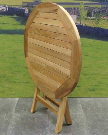 AVH-Collectie Klaptafel 80 cm rond teak AVH-Collectie Klaptafel 80 cm rond teak