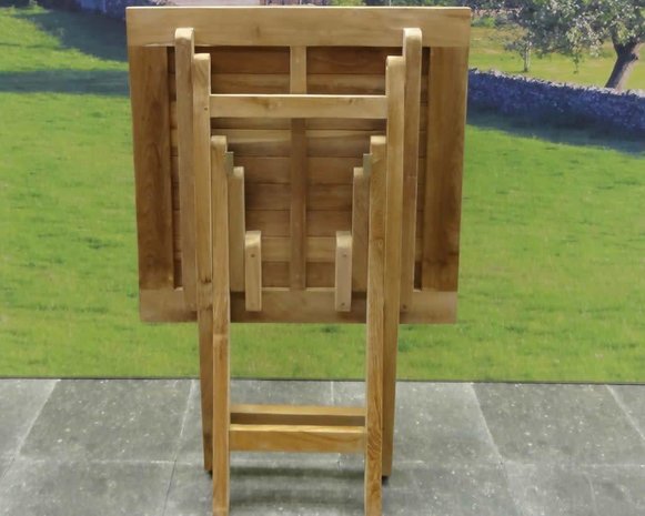 AVH-Collectie Klaptafel 60 cm vierkant teak AVH-Collectie Klaptafel 60 cm vierkant teak