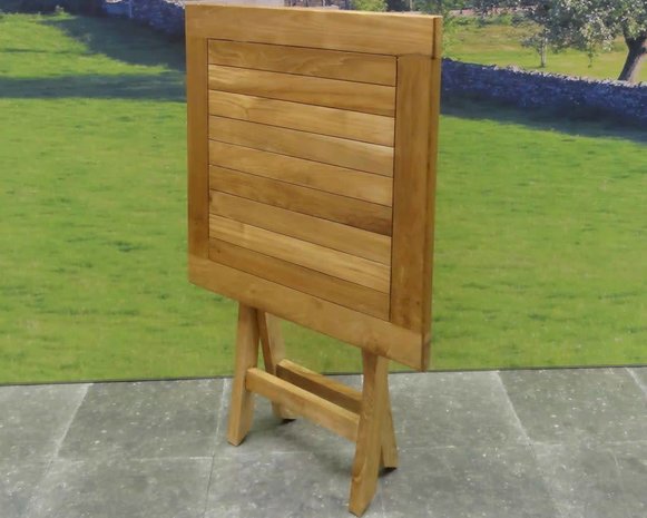 AVH-Collectie Klaptafel 60 cm vierkant teak AVH-Collectie Klaptafel 60 cm vierkant teak