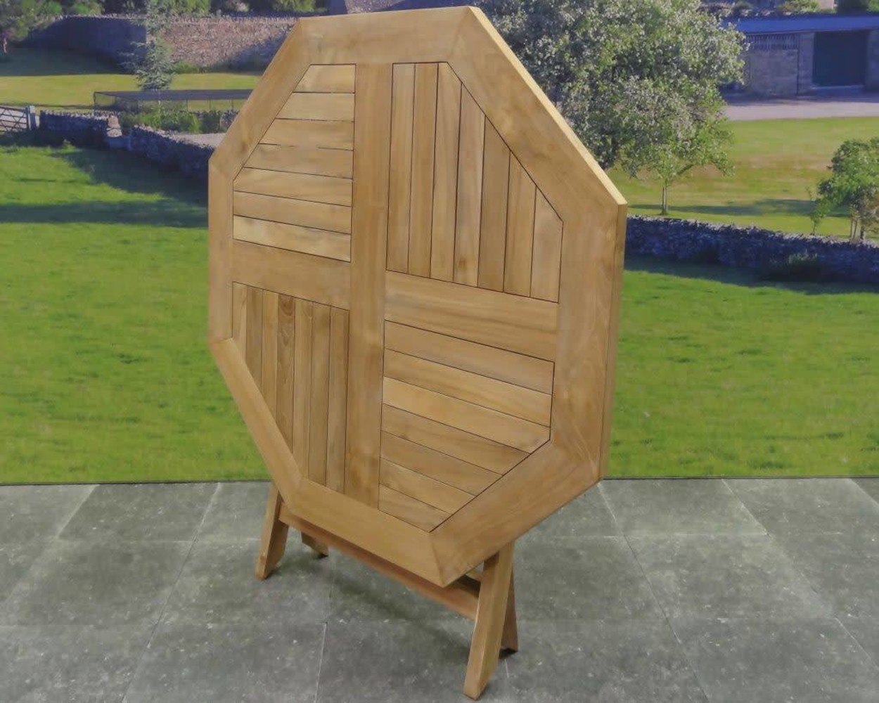 AVH-Collectie Klaptafel 100 cm achtkantig teak AVH-Collectie Klaptafel 100 cm achtkantig teak