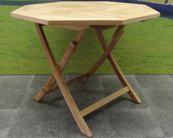 AVH-Collectie Klaptafel 100 cm achtkantig teak AVH-Collectie Klaptafel 100 cm achtkantig teak