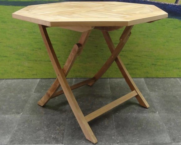 AVH-Collectie Klaptafel 100 cm achtkantig teak AVH-Collectie Klaptafel 100 cm achtkantig teak