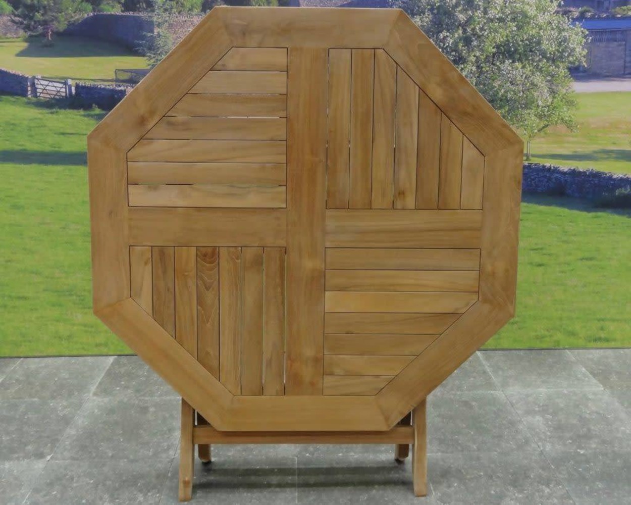 AVH-Collectie Klaptafel 100 cm achtkantig teak AVH-Collectie Klaptafel 100 cm achtkantig teak