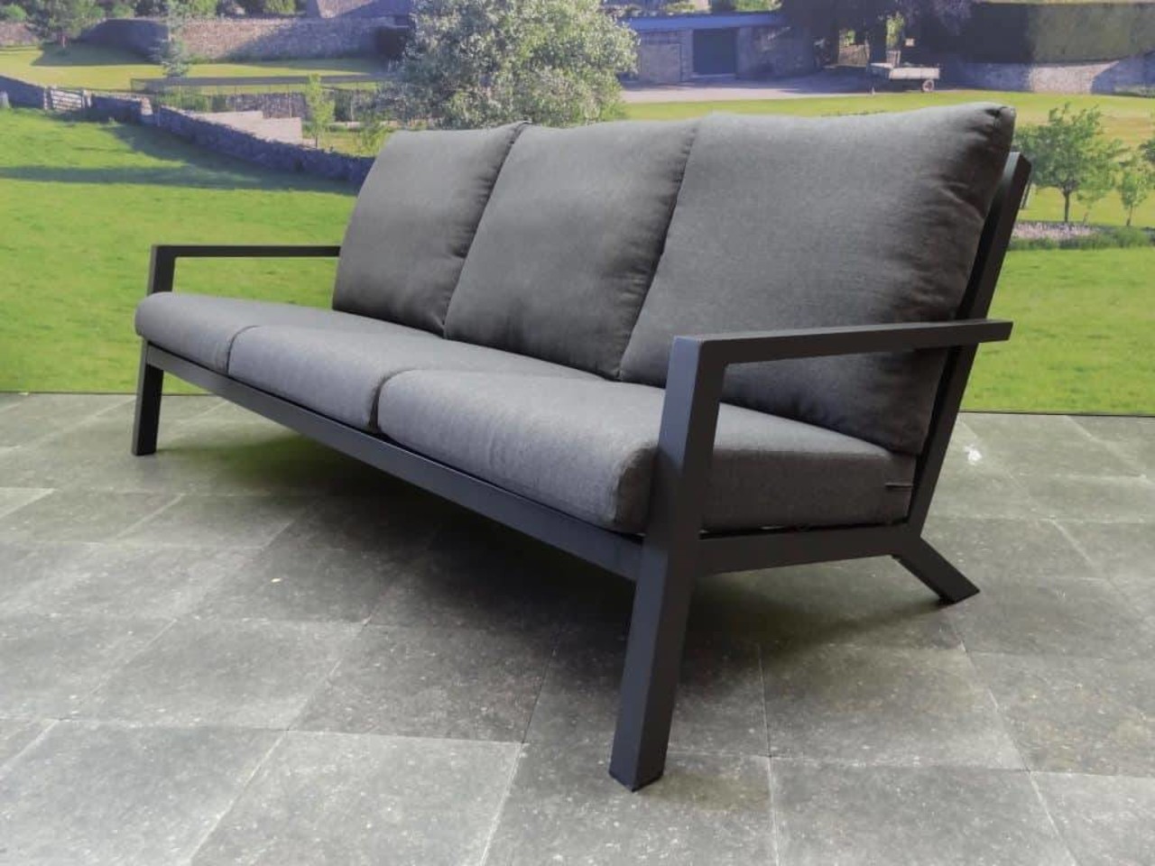 AVH-Collectie Malaga 3-zitsbank aluminium antraciet AVH-Collectie Malaga 3-zitsbank aluminium antraciet