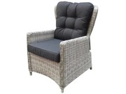 AVH-Collectie Marina lounge tuinstoel verstelbaar wit grijs