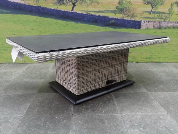 AVH-Collectie Miami lounge-diningtafel 160x90xH47-71 cm in hoogte verstelbaar grijs AVH-Collectie Miami lounge-diningtafel 160x90xH47-71 cm in hoogte verstelbaar grijs