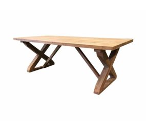 AVH-Collectie Minerva dining tuintafel 260x100xH77 cm teak geschoord AVH-Collectie Minerva dining tuintafel 260x100xH77 cm teak geschoord