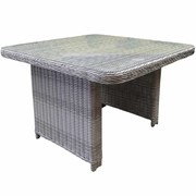AVH-Collectie Bilbao lounge-diningtafel 110x110xH70 cm wit grijs