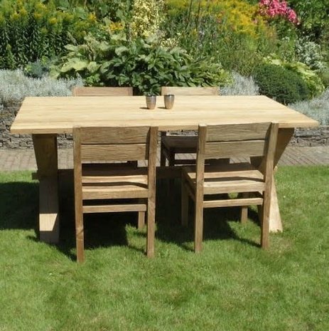 AVH-Collectie Zambia dining tuintafel 260x100xH77 cm teak AVH-Collectie Zambia dining tuintafel 260x100xH77 cm teak