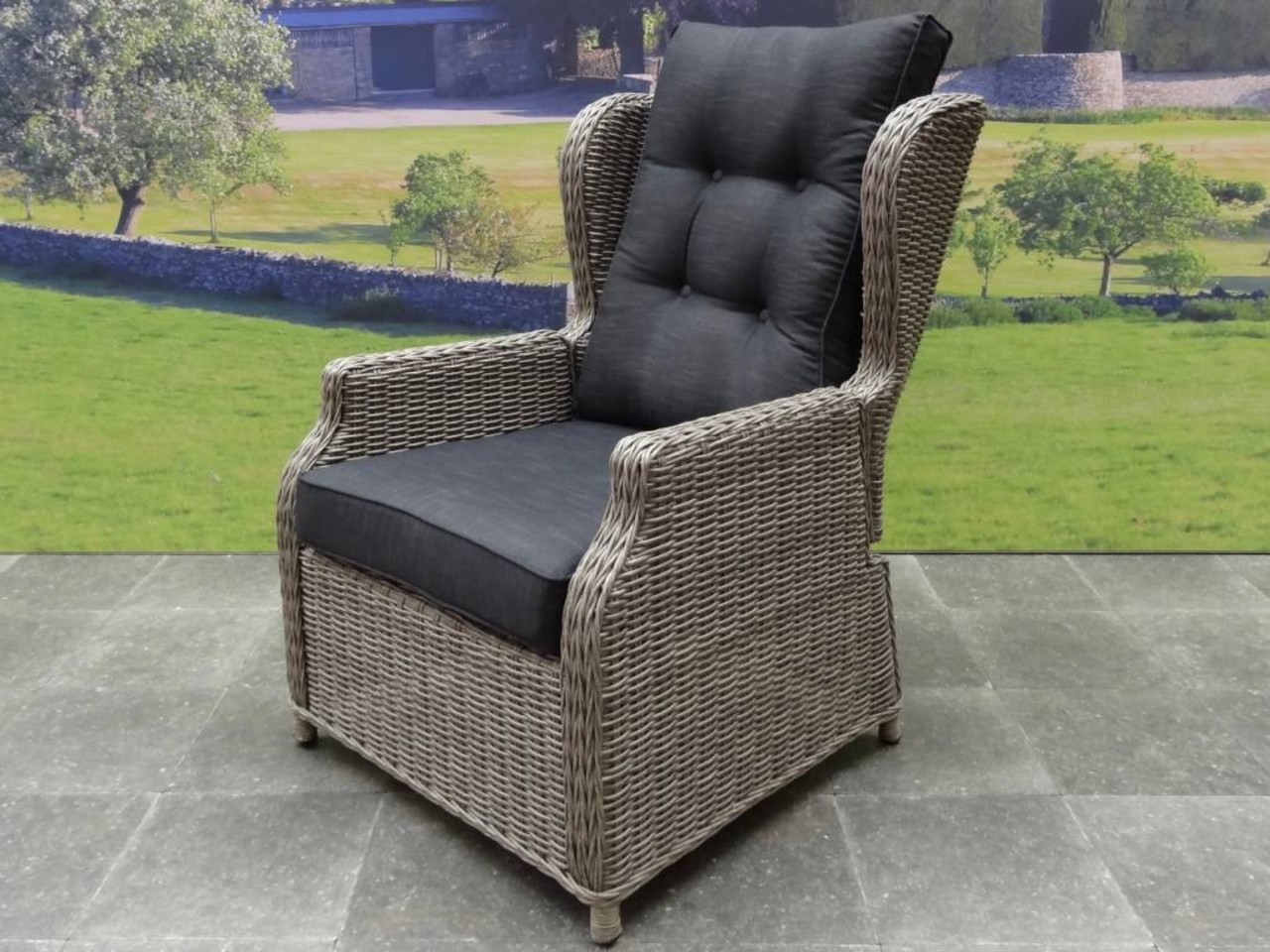 AVH-Collectie Toscane XL lounge tuinstoel verstelbaar grijs AVH-Collectie Toscane XL lounge tuinstoel verstelbaar grijs