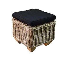 AVH-Collectie Toronto voetenbank 43x43xH43 cm naturel rotan AVH-Collectie Toronto voetenbank 43x43xH43 cm naturel rotan