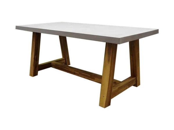 AVH-Collectie Veltis dining tuintafel 200x100xH77 cm acacia – polystone blad AVH-Collectie Veltis dining tuintafel 200x100xH77 cm acacia – polystone blad