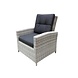 AVH-Collectie San Marino lounge tuinstoel verstelbaar wit grijs AVH-Collectie San Marino lounge tuinstoel verstelbaar wit grijs