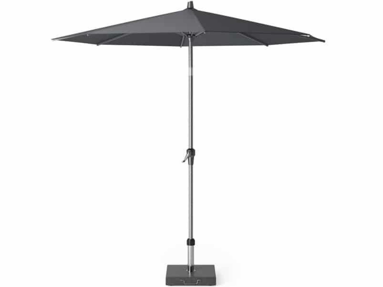 Platinum Riva parasol 270 cm rond antraciet met kniksysteem Platinum Riva parasol 270 cm rond antraciet met kniksysteem