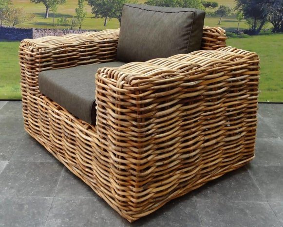 AVH-Collectie Sabuga lounge tuinstoel naturel rotan AVH-Collectie Sabuga lounge tuinstoel naturel rotan