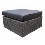 SUNS Ferro voetenbank halfrond wicker antraciet SUNS Ferro voetenbank halfrond wicker antraciet