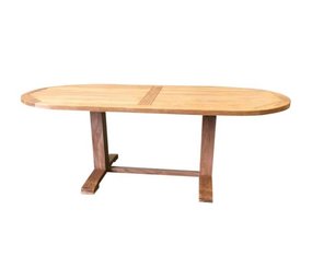 AVH-Collectie Geneva dining tuintafel 220x100xH77,5 cm ovaal teak AVH-Collectie Geneva dining tuintafel 220x100xH77,5 cm ovaal teak