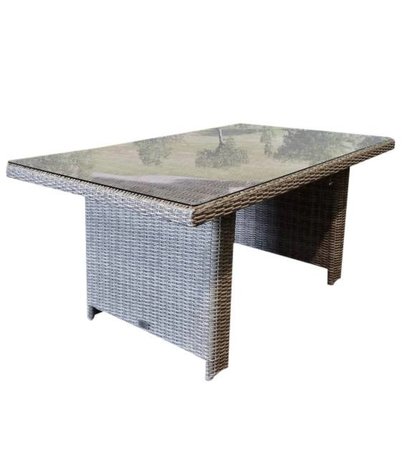 AVH-Collectie Ibiza lounge-dining tafel 140x80xH70 cm grijs AVH-Collectie Ibiza lounge-dining tafel 140x80xH70 cm grijs