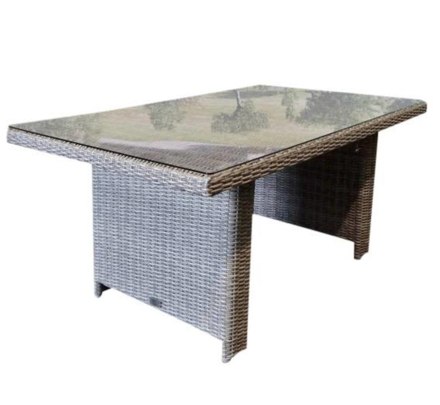 loungedining tafel 140x80xH70 cm grijs AVH Outdoor Tuinmeubelen