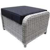 AVH-Collectie Ibiza XL voetenbank 63x55xH43 cm wit grijs