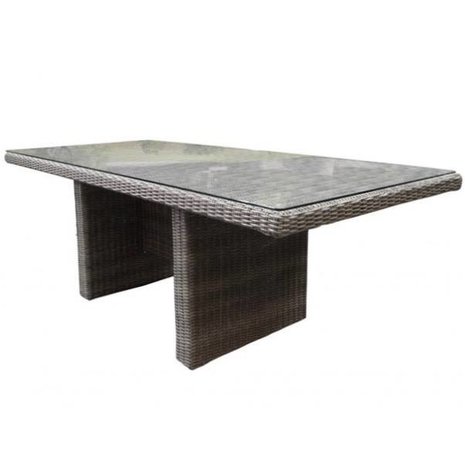 AVH-Collectie Menorca dining tuintafel 220x100xH75 cm grijs