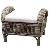 AVH-Collectie Naturel relax voetenbank 50x65xH43 cm wit