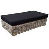 AVH-Collectie Nissah voetenbank 143x75xH43 cm naturel rotan - nagata black AVH-Collectie Nissah voetenbank 143x75xH43 cm naturel rotan - nagata black