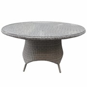 AVH-Collectie Riccione dining tuintafel 150 cm rond wit grijs