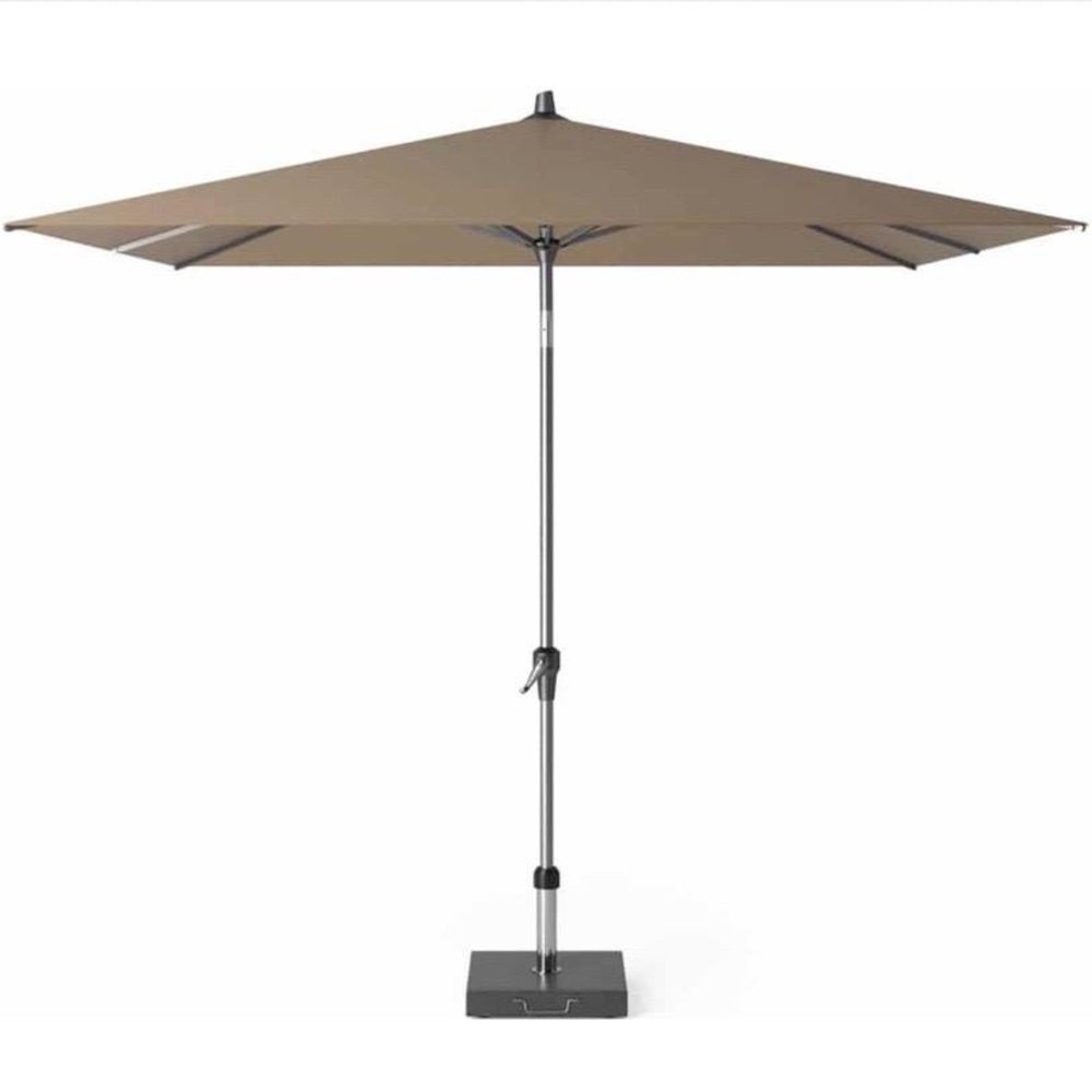 Platinum Riva parasol 250x250 cm taupe met kniksysteem Platinum Riva parasol 250x250 cm taupe met kniksysteem