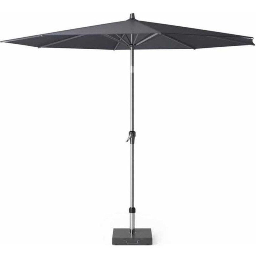 Platinum Riva parasol 300 cm rond zwart met kniksysteem Platinum Riva parasol 300 cm rond zwart met kniksysteem