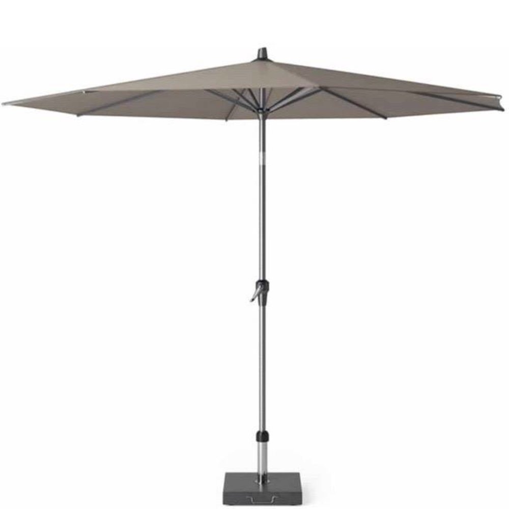 Platinum Riva premium parasol 300 cm rond havanna met kniksysteem Platinum Riva premium parasol 300 cm rond havanna met kniksysteem