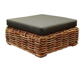 AVH-Collectie Sabuga voetenbank 92x92xH48 cm naturel rotan AVH-Collectie Sabuga voetenbank 92x92xH48 cm naturel rotan