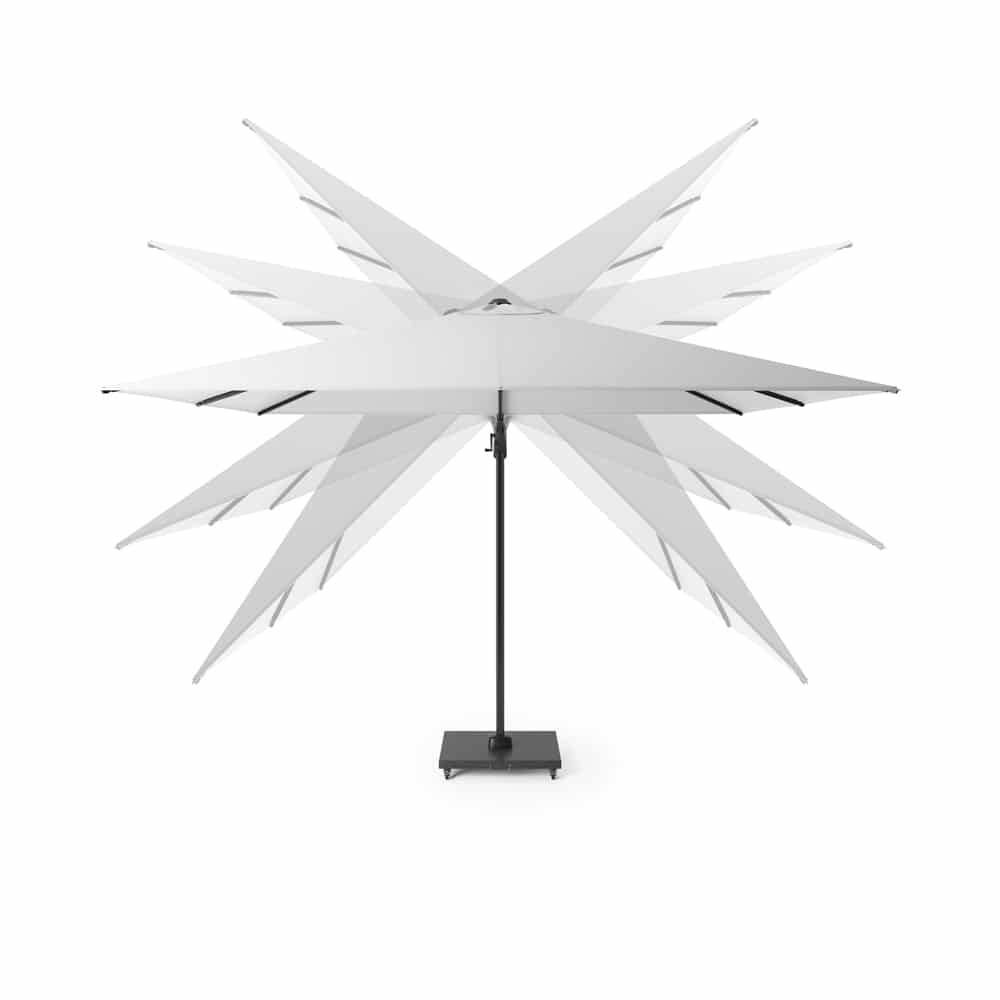 Platinum Challenger T2 glow zweefparasol 300x300 cm antraciet Platinum Challenger T2 glow zweefparasol 300x300 cm antraciet