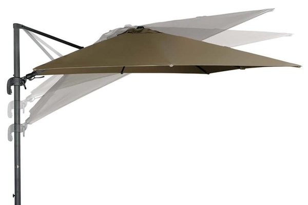 Platinum Challenger T2 glow zweefparasol 300x300 cm taupe Platinum Challenger T2 glow zweefparasol 300x300 cm taupe