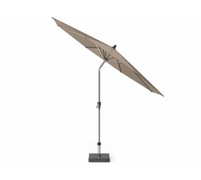 Platinum Riva parasol 300 cm rond taupe met kniksysteem Platinum Riva parasol 300 cm rond taupe met kniksysteem