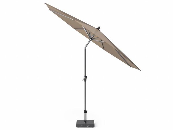 Platinum Riva parasol 300 cm rond taupe met kniksysteem Platinum Riva parasol 300 cm rond taupe met kniksysteem