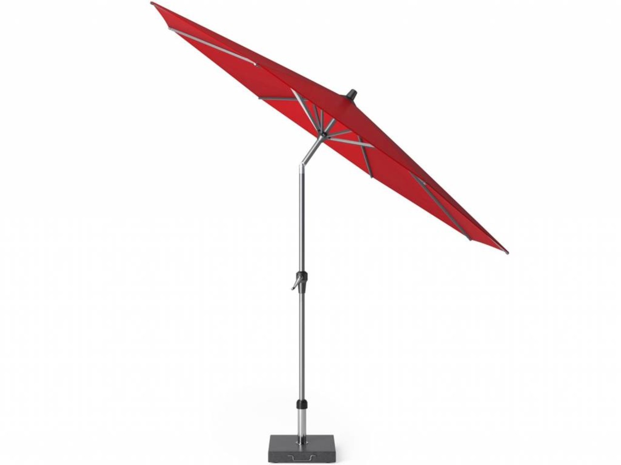 Platinum Riva parasol 300 cm rond rood met kniksysteem Platinum Riva parasol 300 cm rond rood met kniksysteem