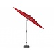 Platinum Riva parasol 300 cm rond rood met kniksysteem Platinum Riva parasol 300 cm rond rood met kniksysteem