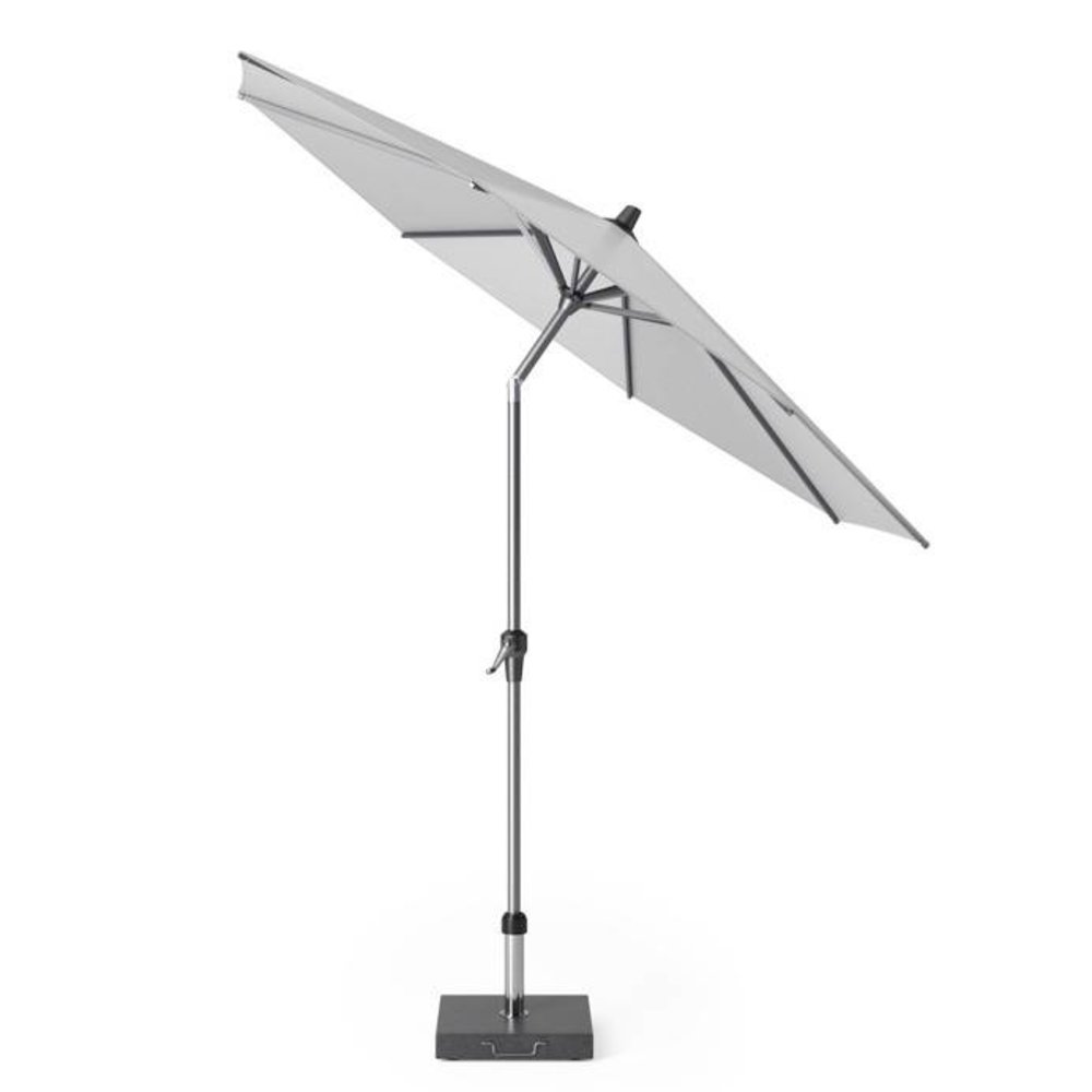 Platinum Riva parasol 250 cm rond lichtgrijs met kniksysteem Platinum Riva parasol 250 cm rond lichtgrijs met kniksysteem