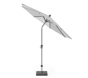 Platinum Riva parasol 250 cm rond lichtgrijs met kniksysteem Platinum Riva parasol 250 cm rond lichtgrijs met kniksysteem