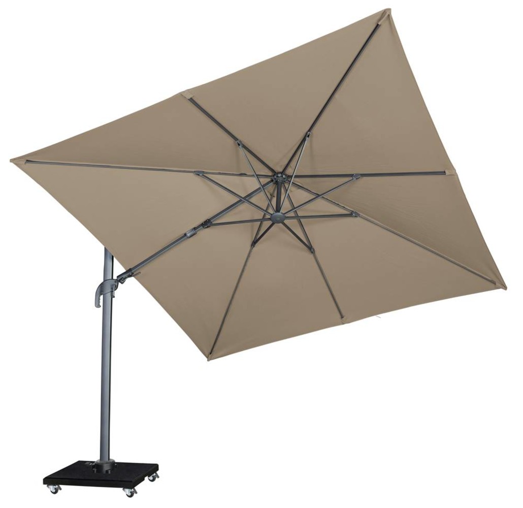 Platinum Malibu T2 zweefparasol 300x300 cm taupe