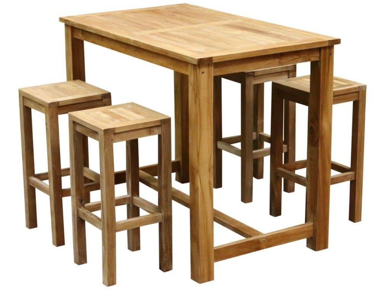 AVH-Collectie Barset Grade A teakhout 135x80xH105 cm 5-delig AVH-Collectie Barset Grade A teakhout 135x80xH105 cm 5-delig