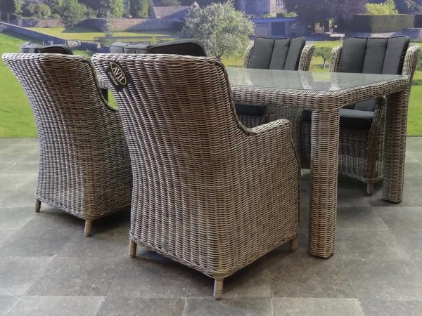 AVH-Collectie Bergamo Darwin dining tuinset 180x100xH75 cm 5-delig grijs AVH-Collectie Bergamo Darwin dining tuinset 180x100xH75 cm 5-delig grijs