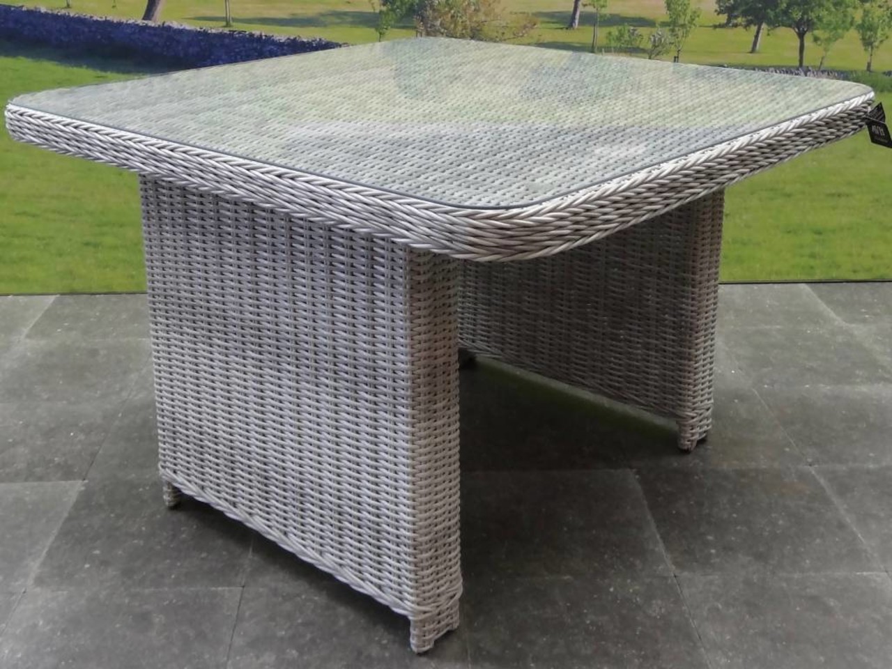 AVH-Collectie Bilbao hoek dining loungeset 7-delig wit grijs AVH-Collectie Bilbao hoek dining loungeset 7-delig wit grijs