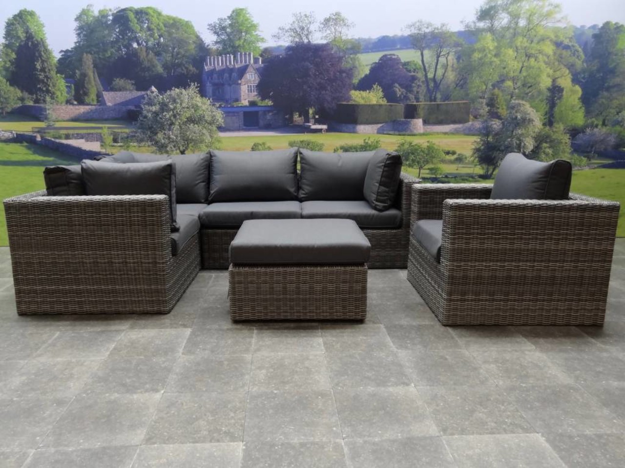 AVH-Collectie Rio hoek loungeset 6-delig antraciet AVH-Collectie Rio hoek loungeset 6-delig antraciet