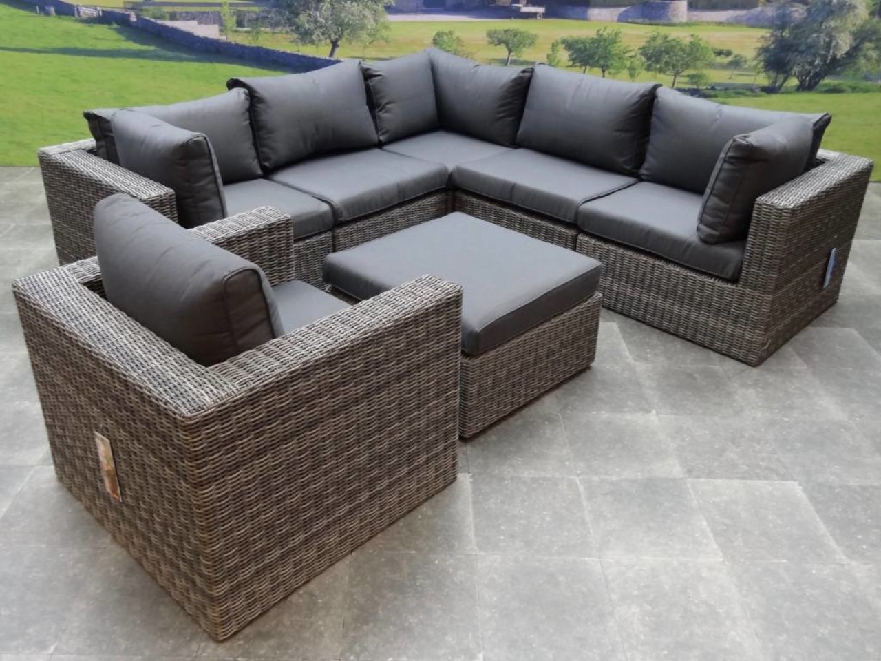 AVH-Collectie Rio hoek loungeset 7-delig antraciet AVH-Collectie Rio hoek loungeset 7-delig antraciet